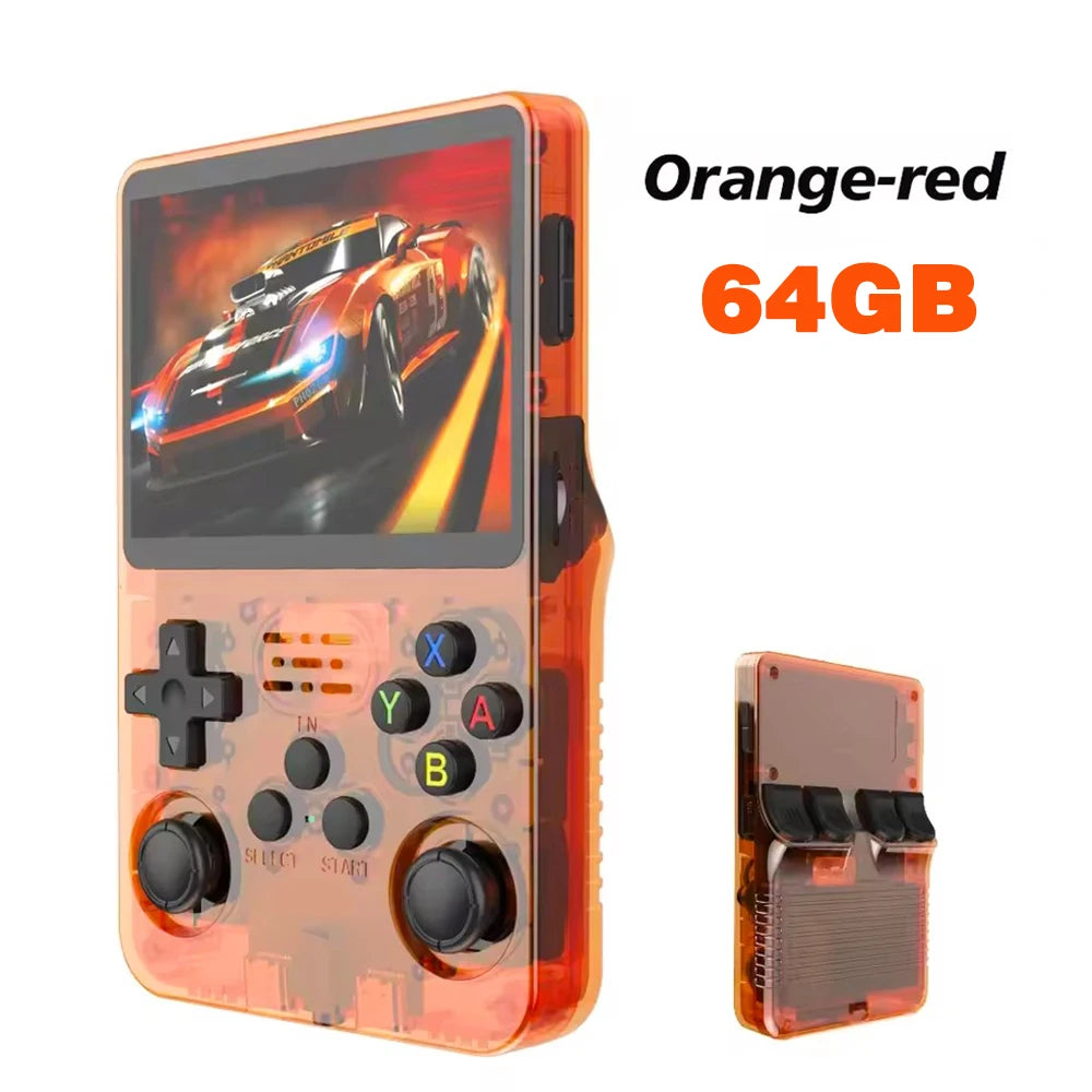Retro Handheld Game Console R36S 3.5 Inch IPS Screen Portable Gaming Device 64GB 128GB Built-In Games