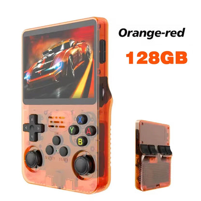 Retro Handheld Game Console R36S 3.5 Inch IPS Screen Portable Gaming Device 64GB 128GB Built-In Games