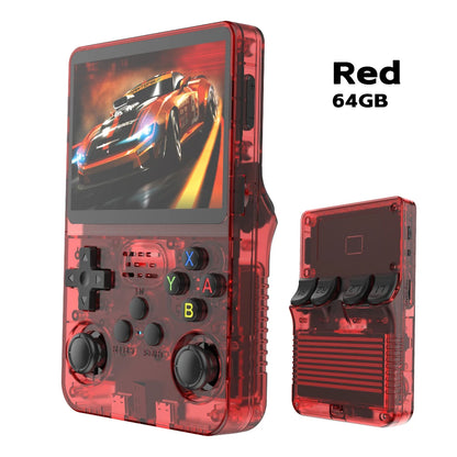 Retro Handheld Game Console R36S 3.5 Inch IPS Screen Portable Gaming Device 64GB 128GB Built-In Games