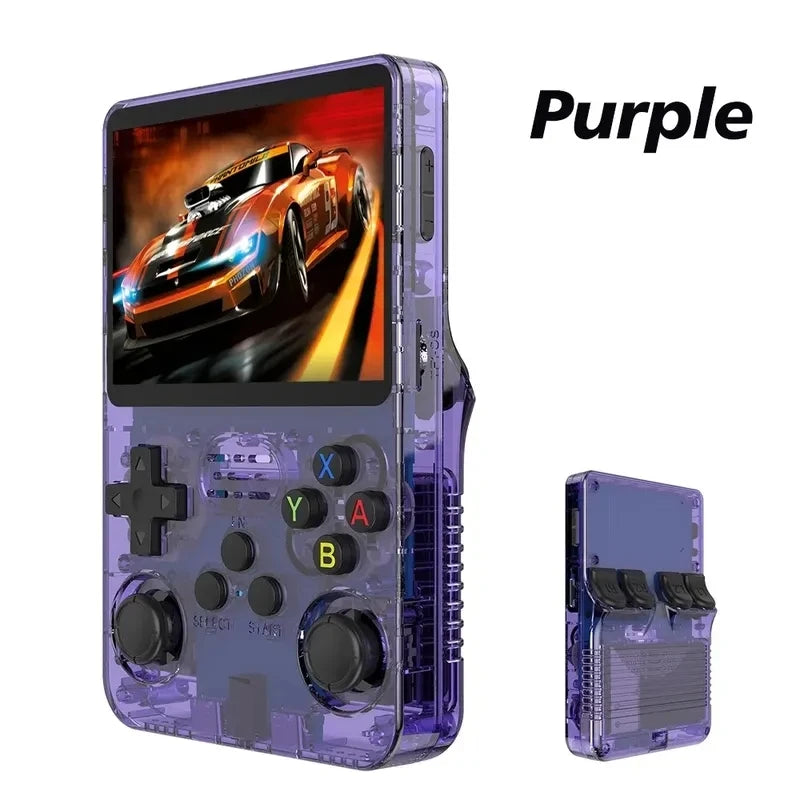 Retro Handheld Game Console R36S 3.5 Inch IPS Screen Portable Gaming Device 64GB 128GB Built-In Games