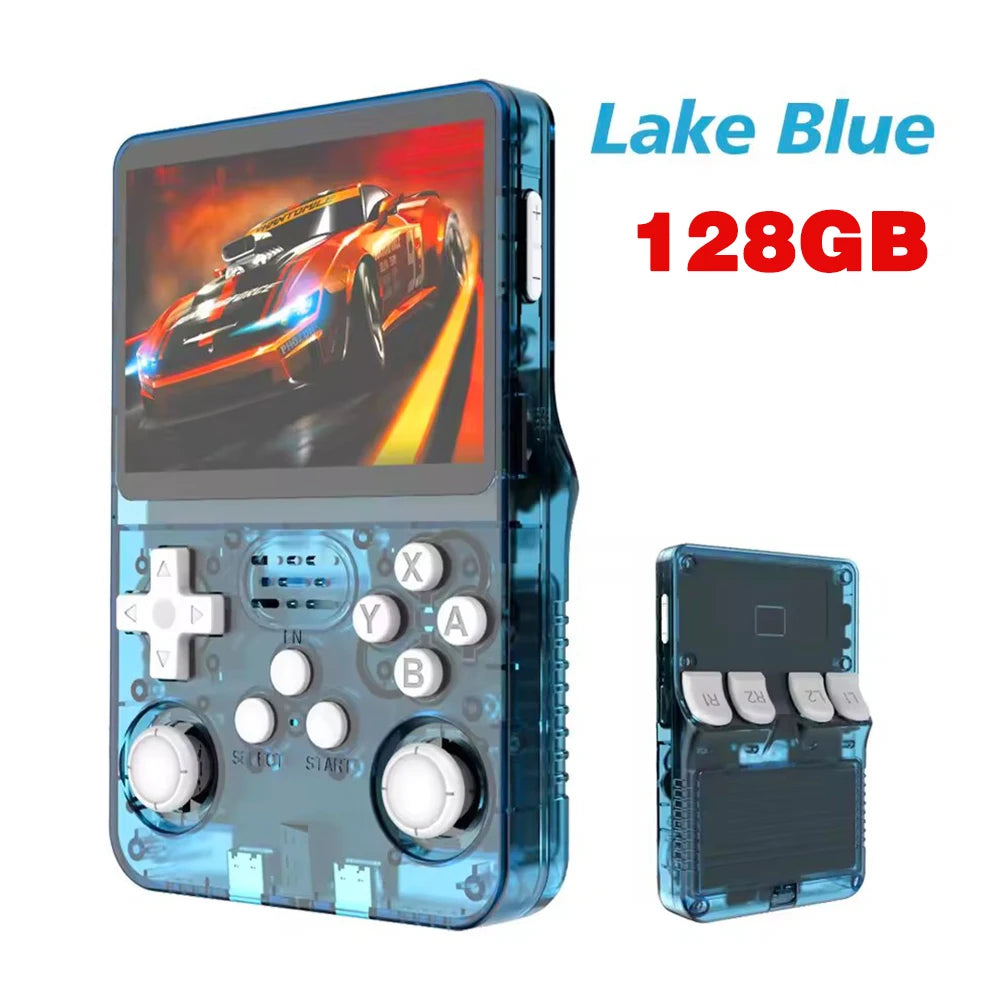 Retro Handheld Game Console R36S 3.5 Inch IPS Screen Portable Gaming Device 64GB 128GB Built-In Games