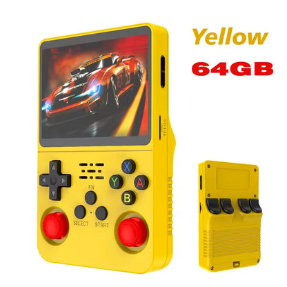 Retro Handheld Game Console R36S 3.5 Inch IPS Screen Portable Gaming Device 64GB 128GB Built-In Games