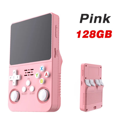 Retro Handheld Game Console R36S 3.5 Inch IPS Screen Portable Gaming Device 64GB 128GB Built-In Games