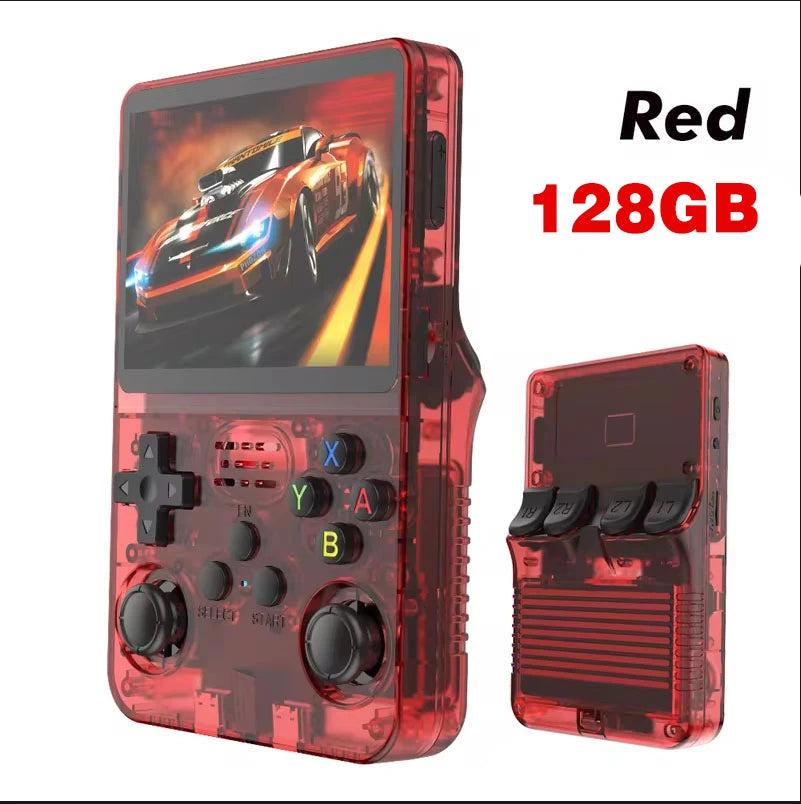 Retro Handheld Game Console R36S 3.5 Inch IPS Screen Portable Gaming Device 64GB 128GB Built-In Games