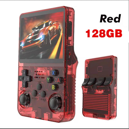Retro Handheld Game Console R36S 3.5 Inch IPS Screen Portable Gaming Device 64GB 128GB Built-In Games