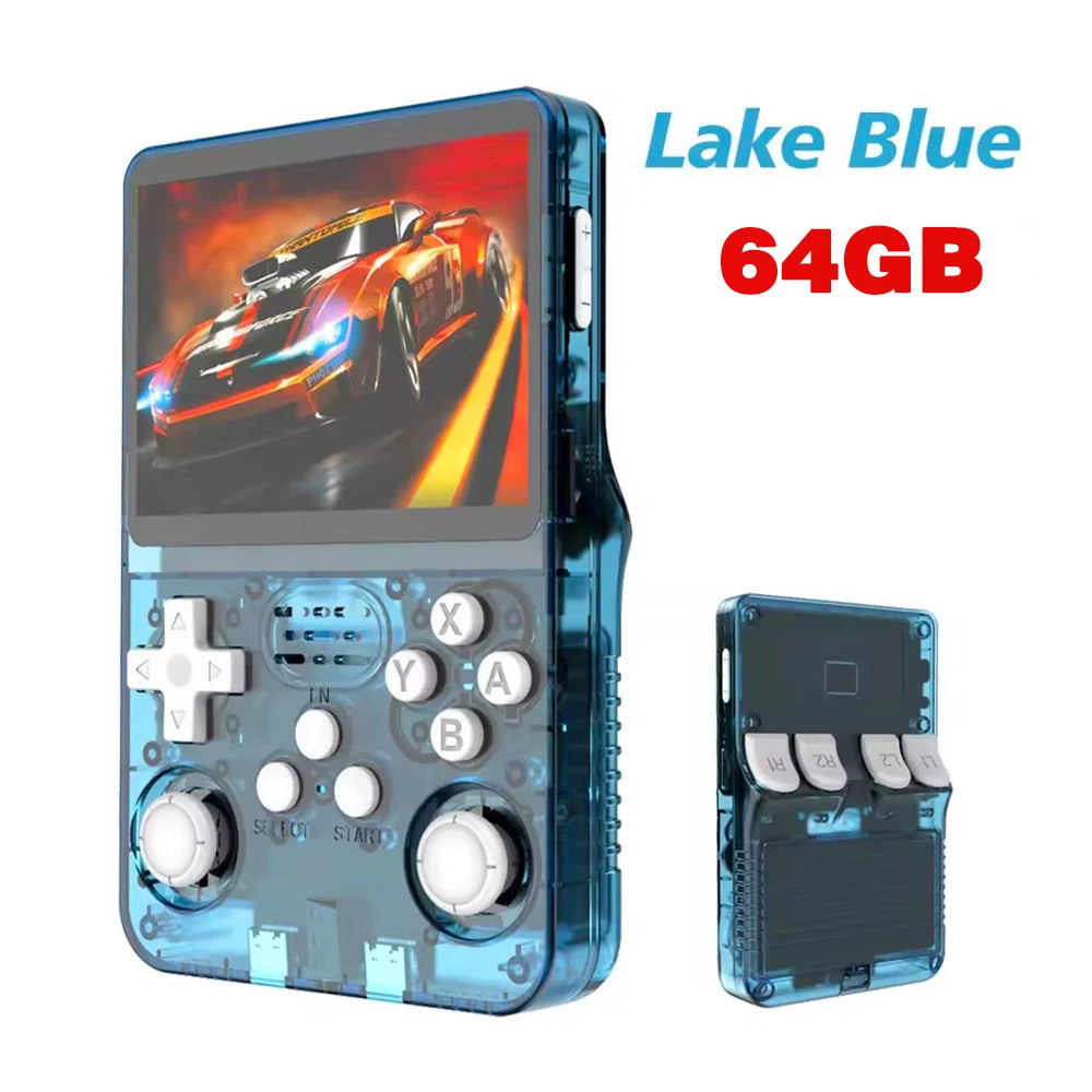 Retro Handheld Game Console R36S 3.5 Inch IPS Screen Portable Gaming Device 64GB 128GB Built-In Games