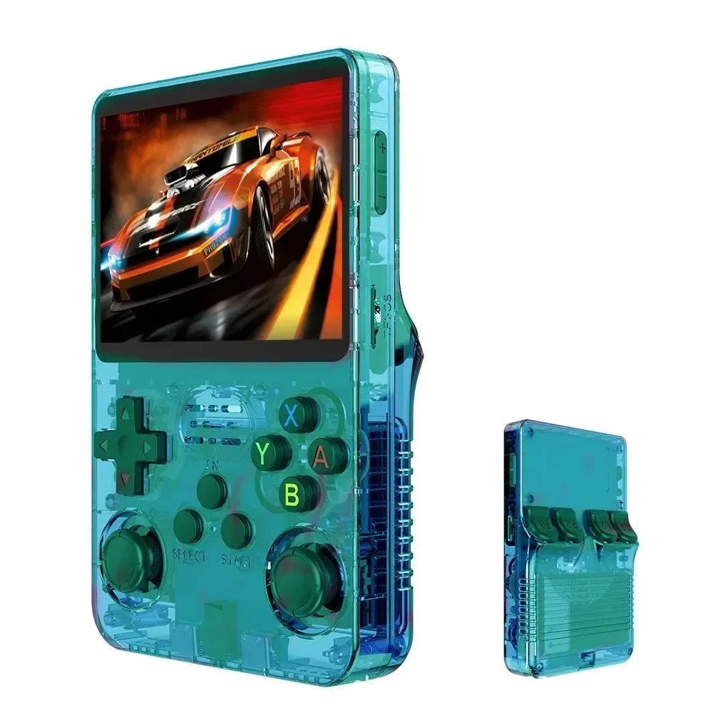 Retro Handheld Game Console R36S 3.5 Inch IPS Screen Portable Gaming Device 64GB 128GB Built-In Games