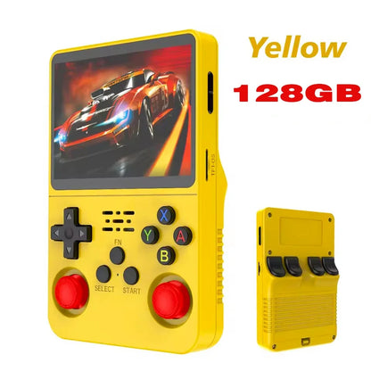 Retro Handheld Game Console R36S 3.5 Inch IPS Screen Portable Gaming Device 64GB 128GB Built-In Games